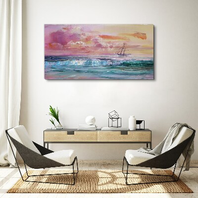 Tablou canvas Un apus linistit peste mare