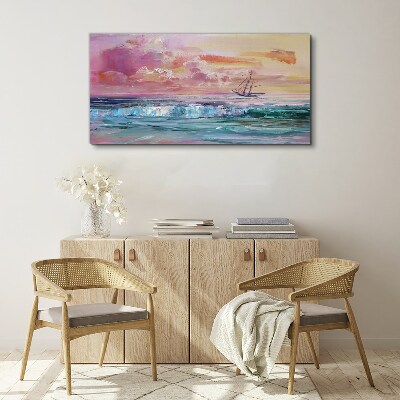 Tablou canvas Un apus linistit peste mare