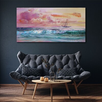 Tablou canvas Un apus linistit peste mare