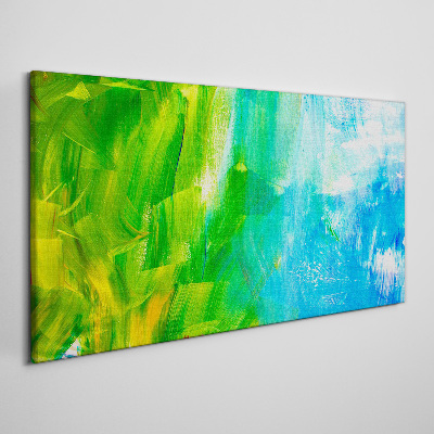 Tablou canvas Abstracția verde și albastră