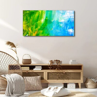 Tablou canvas Abstracția verde și albastră