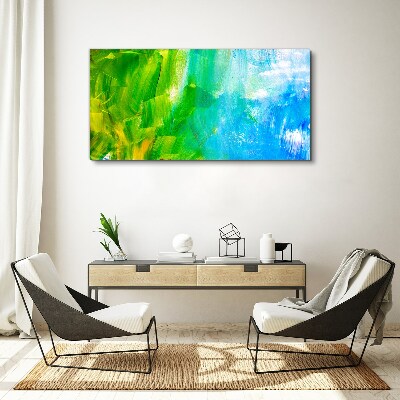 Tablou canvas Abstracția verde și albastră
