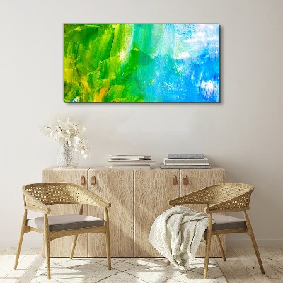 Tablou canvas Abstracția verde și albastră