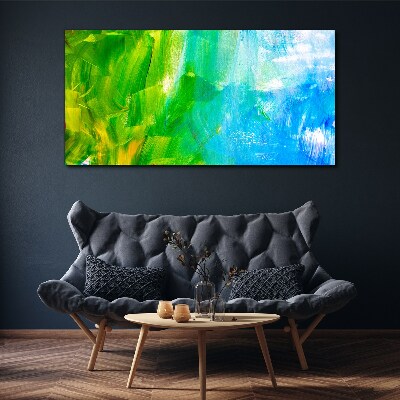 Tablou canvas Abstracția verde și albastră