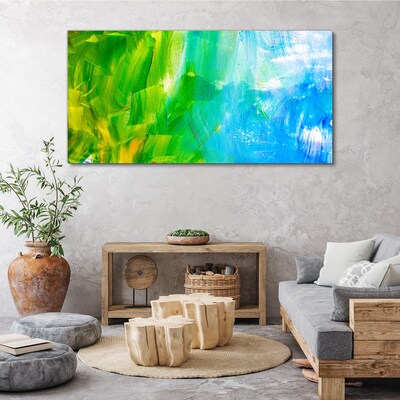 Tablou canvas Abstracția verde și albastră