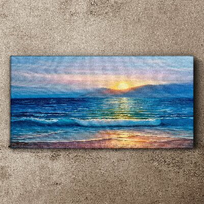 Tablou canvas Apus peste marea calmă