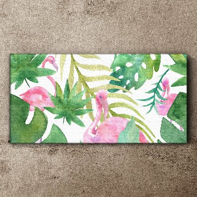 Tablou canvas frunze de flamingo