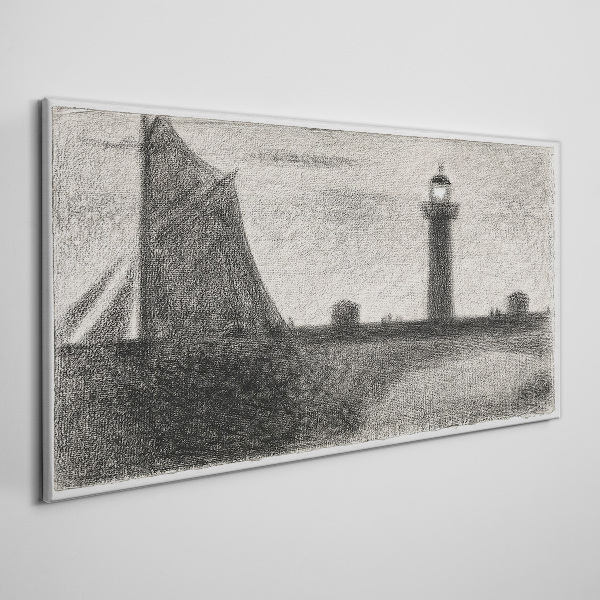 Tablou canvas Far într-un cadru monocromatic