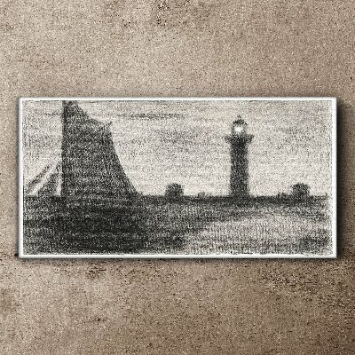 Tablou canvas Far într-un cadru monocromatic