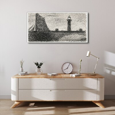 Tablou canvas Far într-un cadru monocromatic