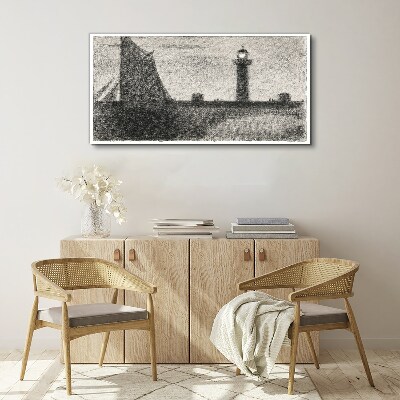 Tablou canvas Far într-un cadru monocromatic