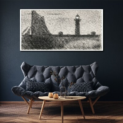 Tablou canvas Far într-un cadru monocromatic