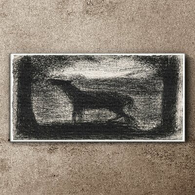 Tablou canvas Umbra unui cal în pădure