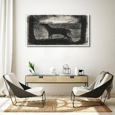 Tablou canvas Umbra unui cal în pădure