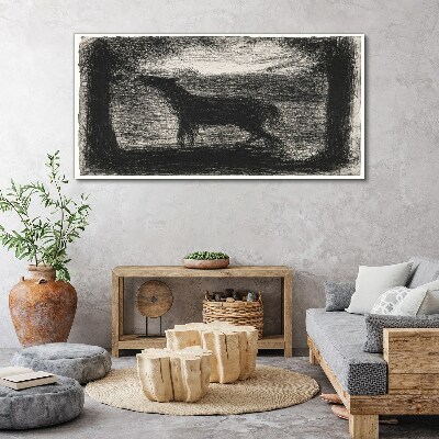 Tablou canvas Umbra unui cal în pădure