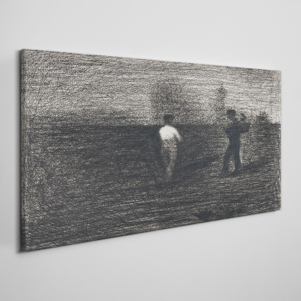 Tablou canvas Siluete cețoase pe fundalul peisajului