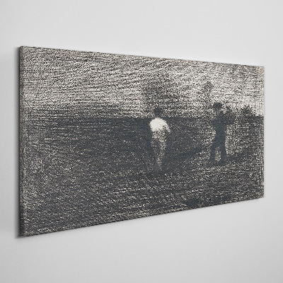 Tablou canvas Siluete cețoase pe fundalul peisajului