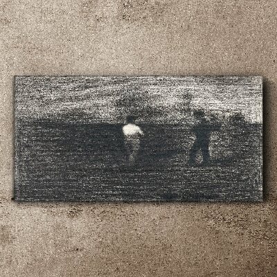 Tablou canvas Siluete cețoase pe fundalul peisajului