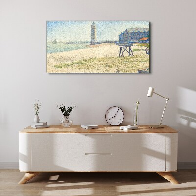Tablou canvas Un far pe malul mării