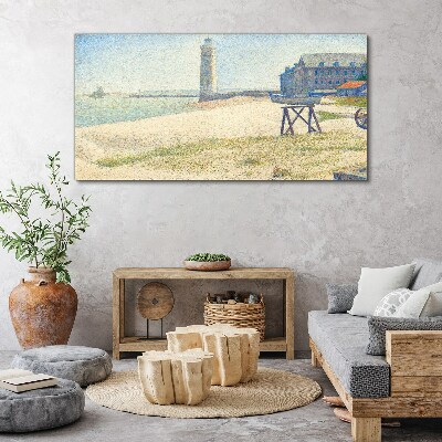 Tablou canvas Un far pe malul mării