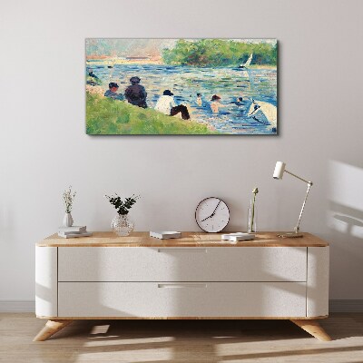 Tablou canvas O zi de vară pe râu
