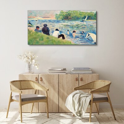 Tablou canvas O zi de vară pe râu