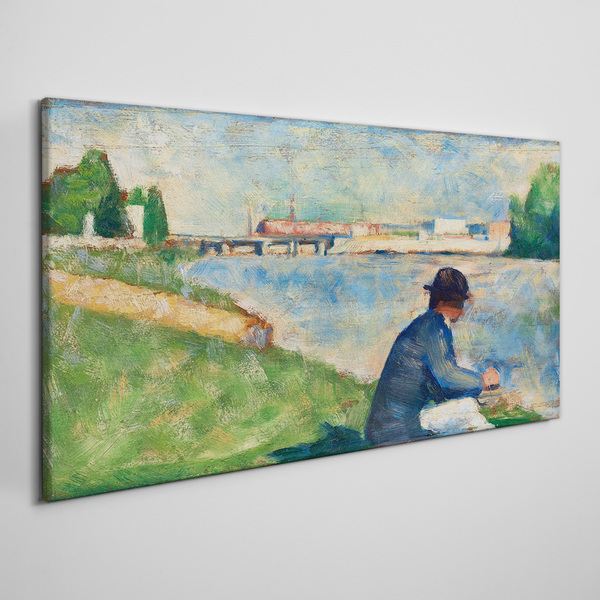 Tablou canvas Un peisaj liniștit lângă râu