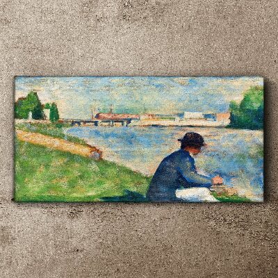 Tablou canvas Un peisaj liniștit lângă râu