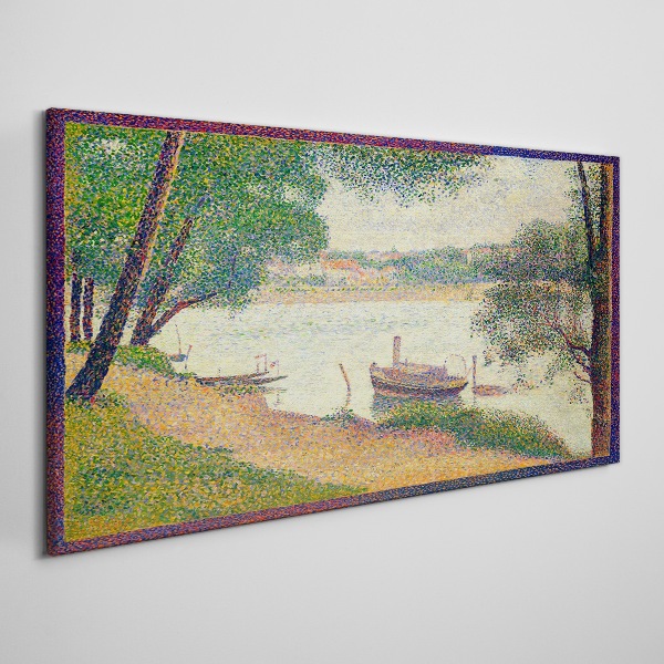 Tablou canvas Peisaj fluvial cu un Seurat