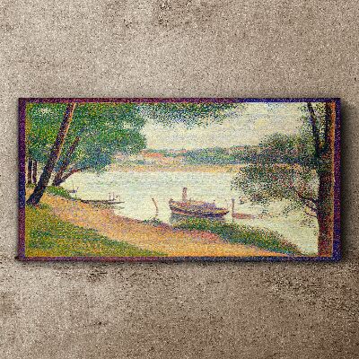 Tablou canvas Un peisaj liniștit lângă râu