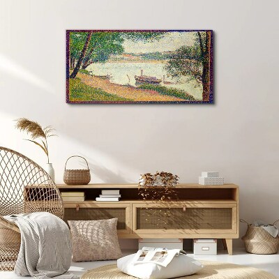 Tablou canvas Un peisaj liniștit lângă râu