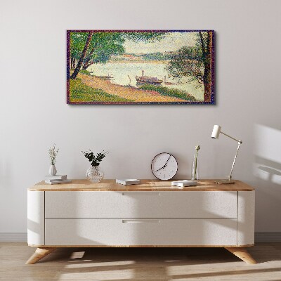 Tablou canvas Un peisaj liniștit lângă râu