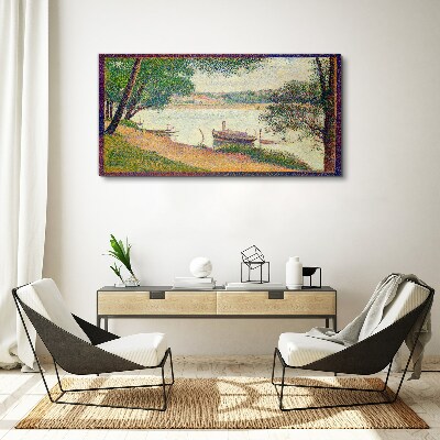 Tablou canvas Un peisaj liniștit lângă râu