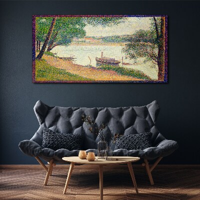 Tablou canvas Un peisaj liniștit lângă râu