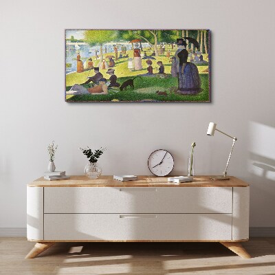 Tablou canvas Duminică după-amiază lângă râu