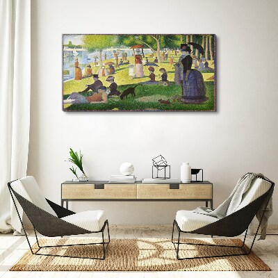 Tablou canvas Duminică după-amiază lângă râu