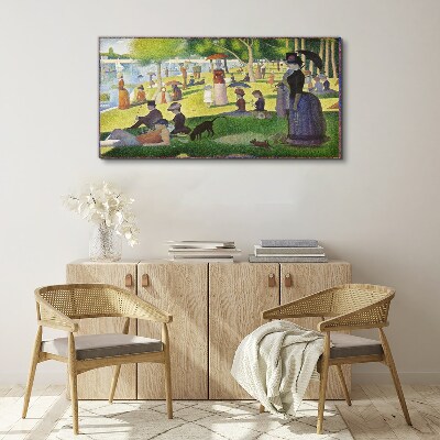 Tablou canvas Duminică după-amiază lângă râu