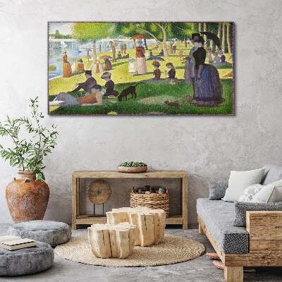 Tablou canvas Duminică după-amiază lângă râu