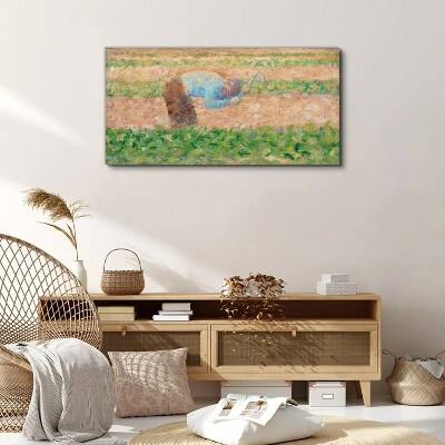 Tablou canvas Om dintr-un Hoe Seurat