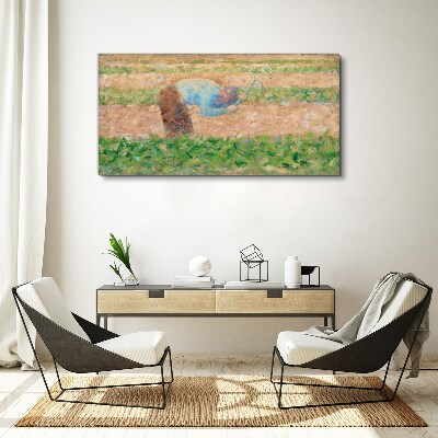 Tablou canvas Om dintr-un Hoe Seurat