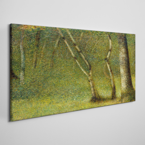 Tablou canvas Pădure verde în lumina soarelui