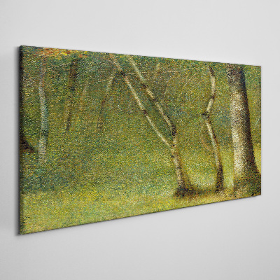 Tablou canvas Pădure verde în lumina soarelui