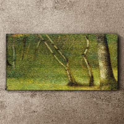 Tablou canvas Pădure verde în lumina soarelui