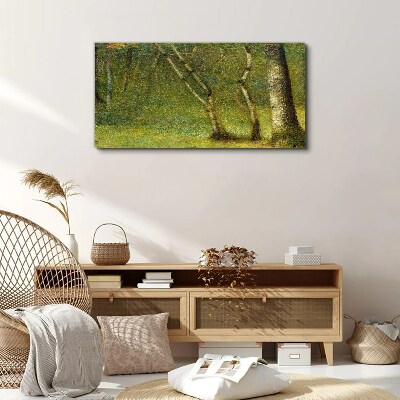 Tablou canvas Pădure verde în lumina soarelui