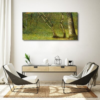 Tablou canvas Pădure verde în lumina soarelui