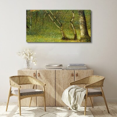 Tablou canvas Pădure verde în lumina soarelui