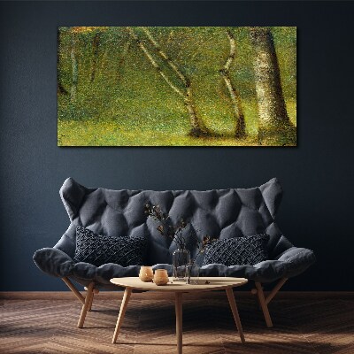 Tablou canvas Pădure verde în lumina soarelui