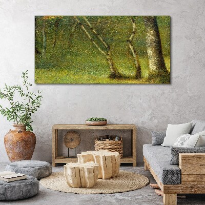 Tablou canvas Pădure verde în lumina soarelui