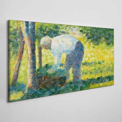 Tablou canvas Lucrând în grădină