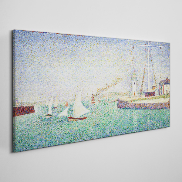 Tablou canvas Peisaj marin cu barci cu pânze
